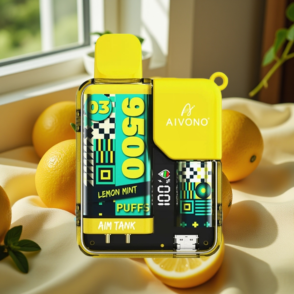 Aivono AIM-TANK 9500 Пуфове Лимон Мента 18мл LCD