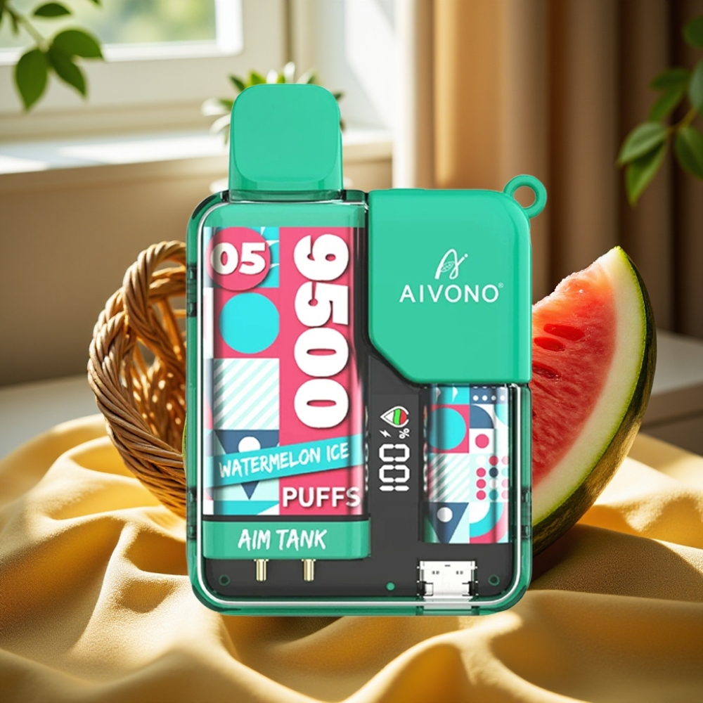 Aivono AIM-TANK 9500 Puffs 18ml Ледена диня Aivono Aim Tank 9500 Puffs 650mAh LCD