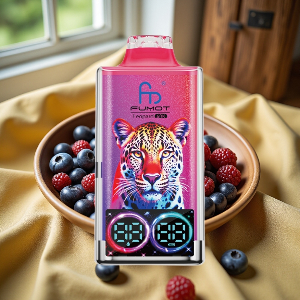 Fumot Leopard 40K Puffs Dual Mesh 5% Blueberry Cherry Cranberry