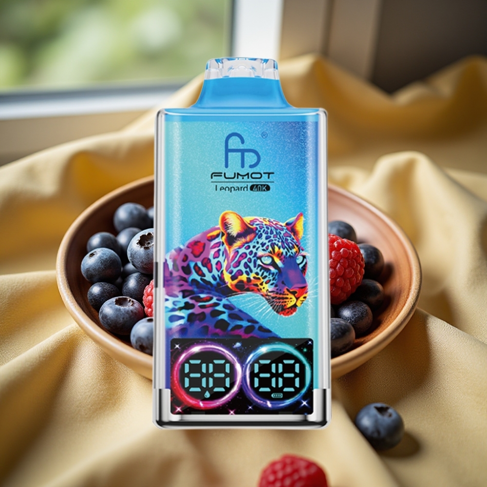 Fumot Leopard 40K Puffs Dual Mesh Disposable Vape Синьо Малина