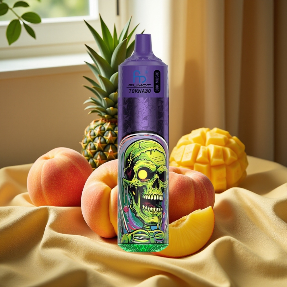 Fumot RandM Tornado 30000 Puffs 30mL LED праскова манго ананас