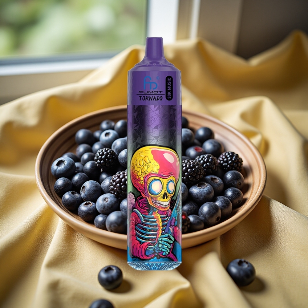 Fumot RandM Tornado 30000 Puffs 30mL LED Боровинка Грозде
