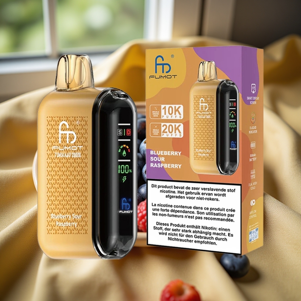 Fumot Tornado 20000 Puffs Dual Mesh Blueberry Sour Raspberry