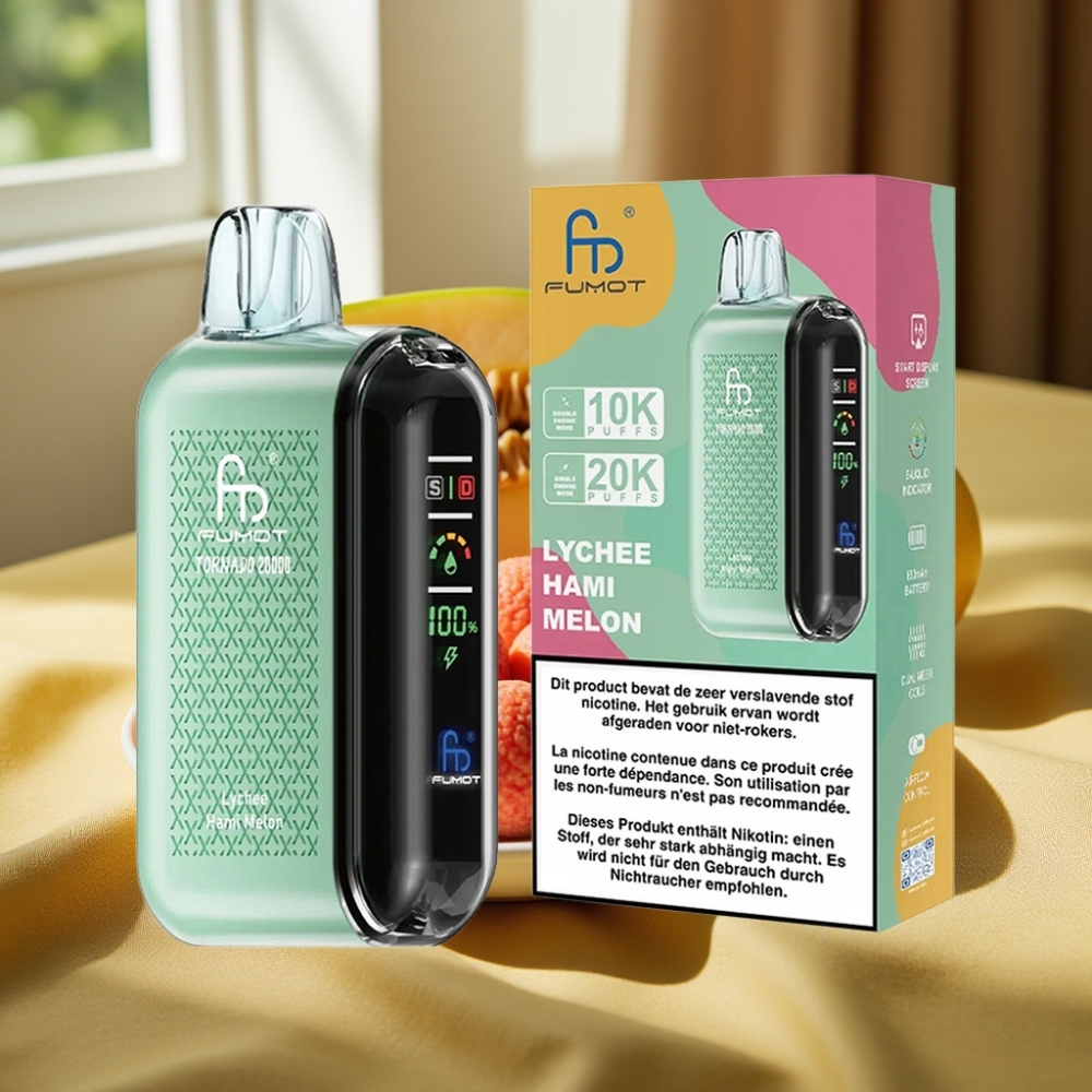 Fumot Tornado 20000 Puffs Dual Mesh Lychee Хами Дъня Disposable Vape