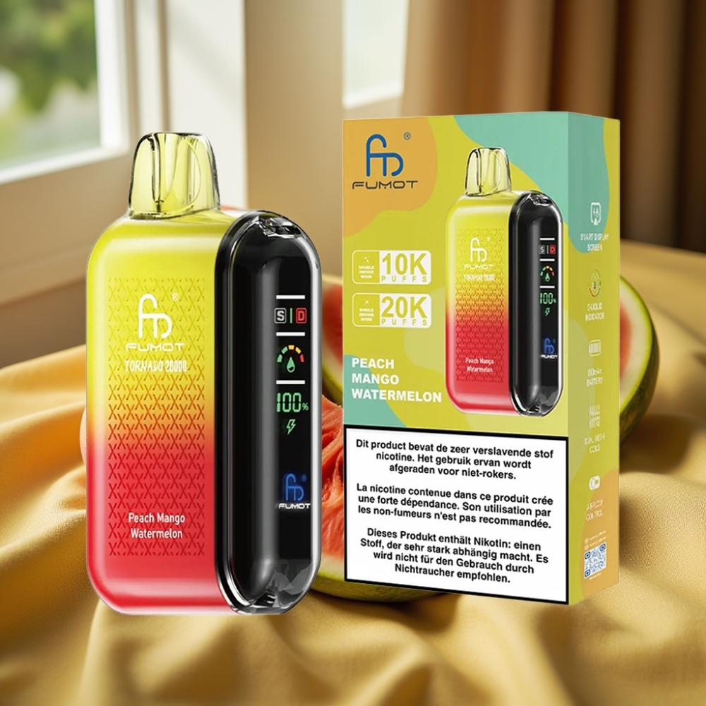 Fumot Tornado 20000 Puffs Dual Mesh Peach Mango Диня
