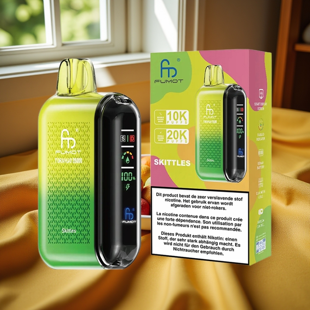 Fumot Tornado 20000 Puffs Dual Mesh Smart Display Винен