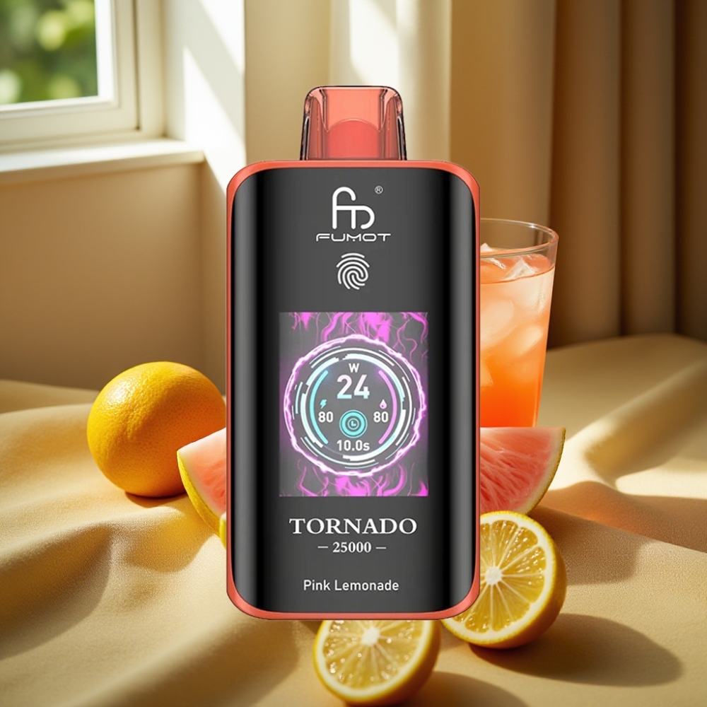 Fumot Tornado 25000 Puffs HD Screen Розов лимонад