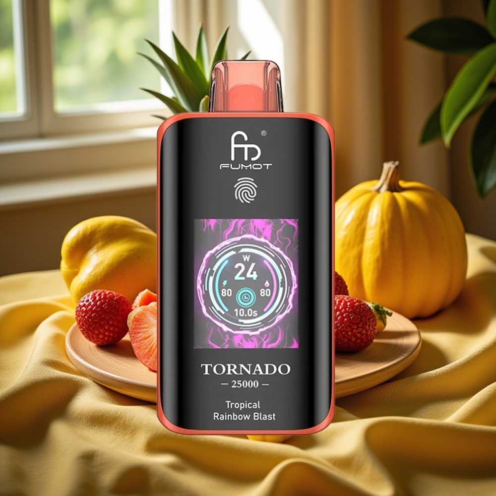 Fumot Tornado 25000 Puffs HD Screen Тропически Дъга Взрив