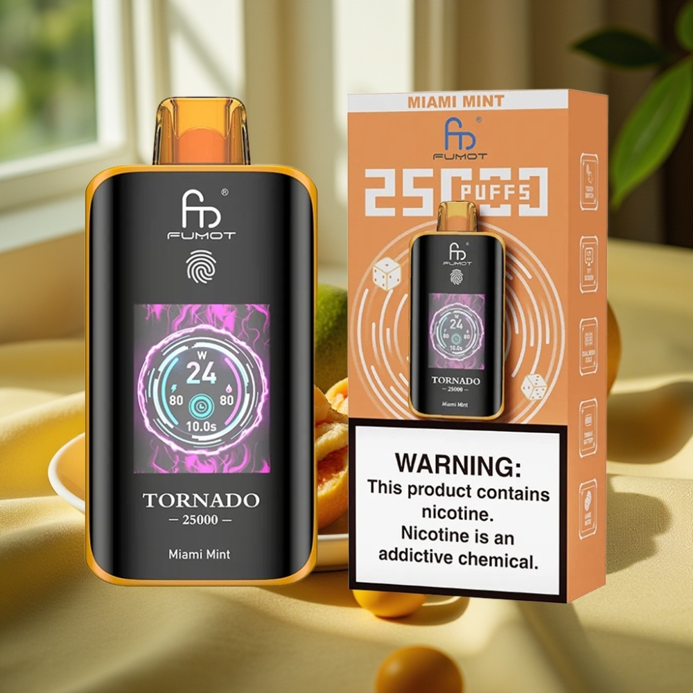 Fumot Tornado 25000 Puffs HD Screen Miami Мента