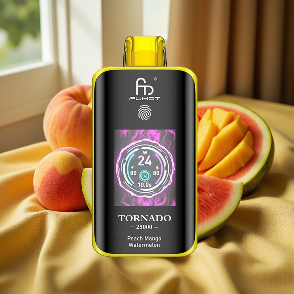 Fumot Tornado 25000 Puffs HD Screen Peach Mango Watermelon