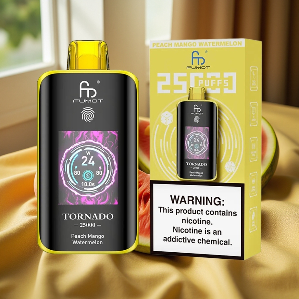 Fumot Tornado 25000 Puffs HD Screen Peach Mango Watermelon