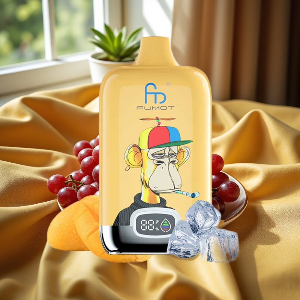 Fumot Tornado Digital Box 12000 Puffs Digital Box 20ml Grape Ice Fumot Tornado 12000 Puffs Digital Box 550mAh