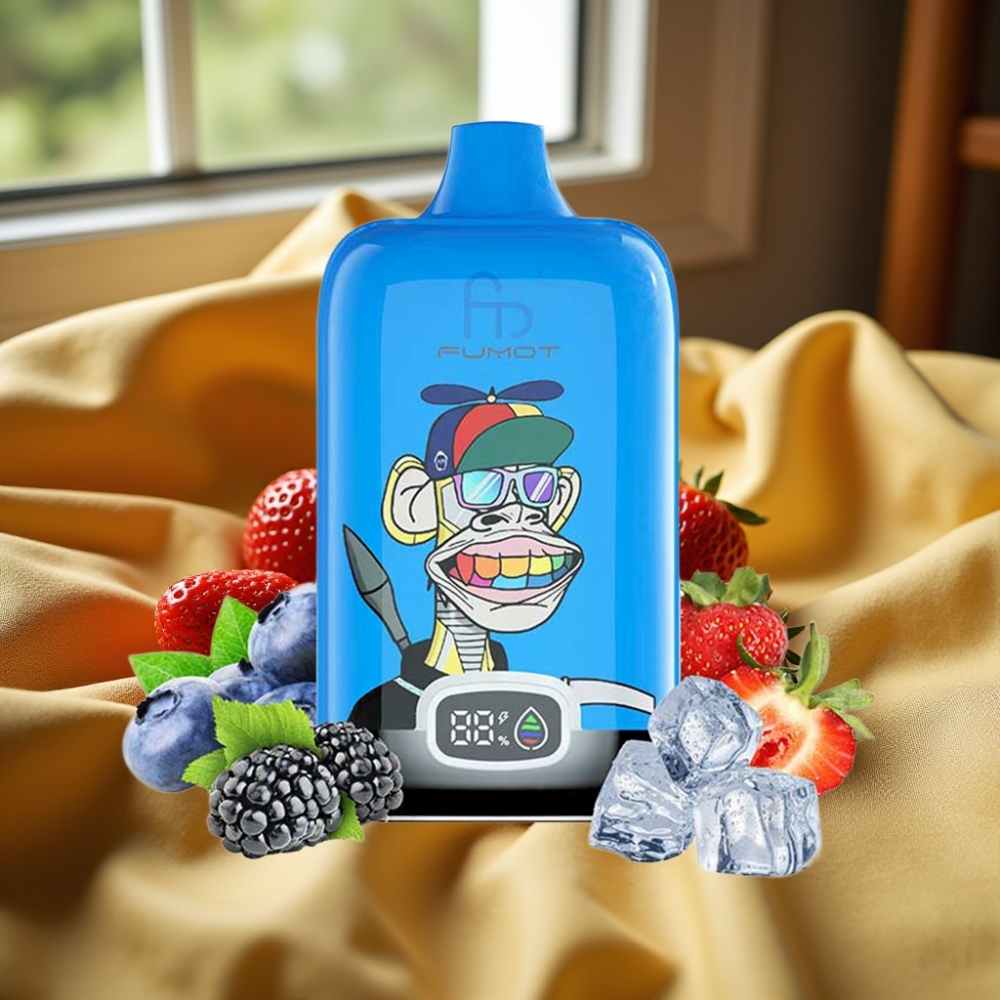 Fumot Tornado Digital Box 12000 Puffs Disposable Върхоглав Ягода Грозде 20ml Mesh Coil