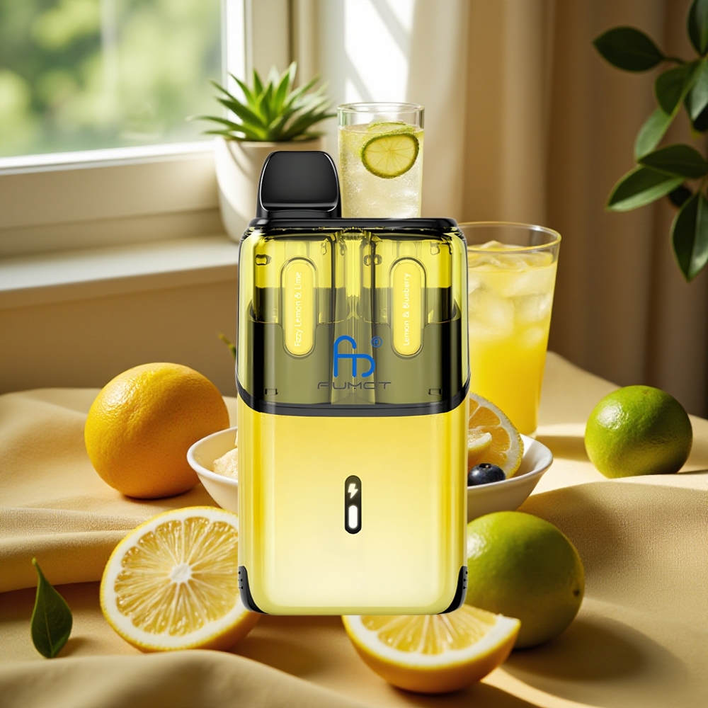 Fumot Ultra T32000 32000 пуфки тип-C бързо зареждане Fizzy Лимон & Лайм - Лимон & Боровинка
