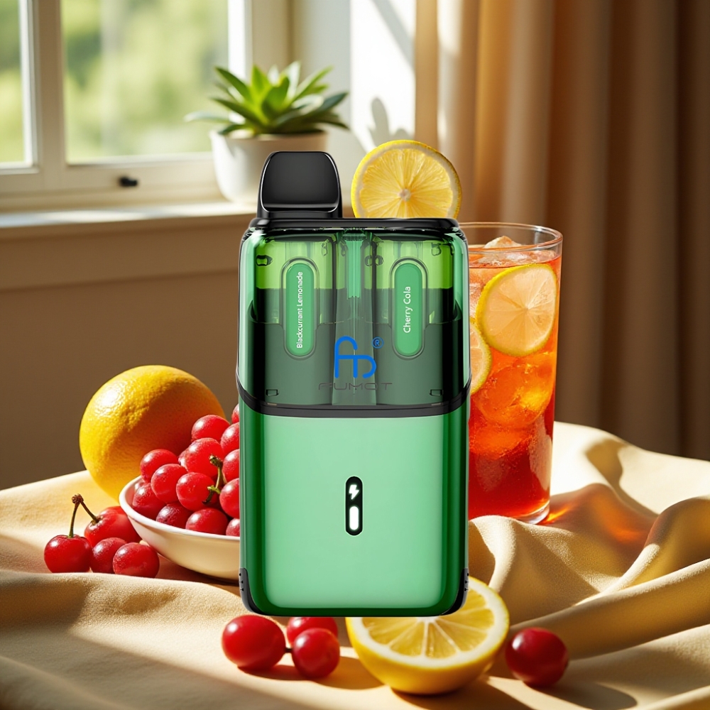 Fumot Ultra T32000 32000 пуфки Type-C Черен фърстък Лимонада - Вишна кола