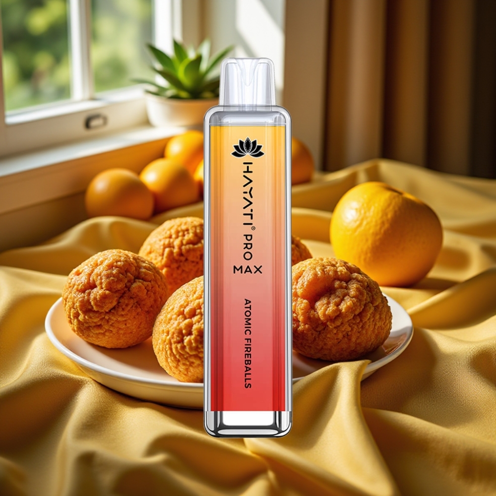Hayati Pro Max 4000 Puffs Disposable Vape Атомни Огнени Топки 5% Nicotine