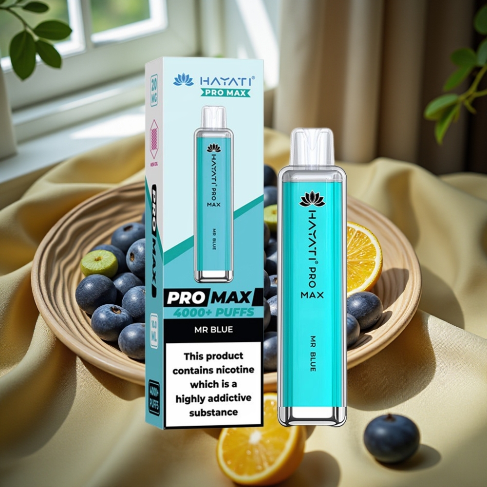Hayati Pro Max 4000 Puffs Disposable Vape Господин Син Dual 1.1 Ohm