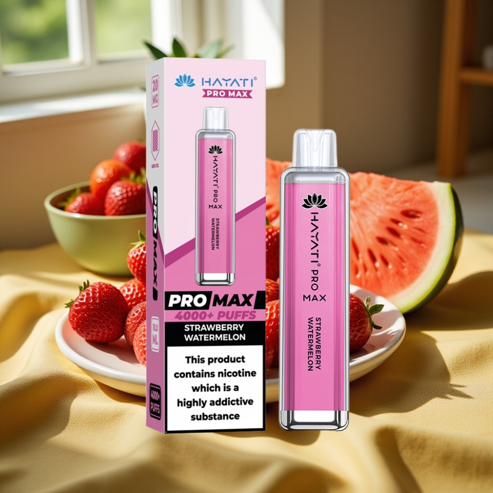 Hayati Pro Max 4000 Puffs Disposable Vape Ягода Диня Dual 1.1 Ohm Mesh Coil