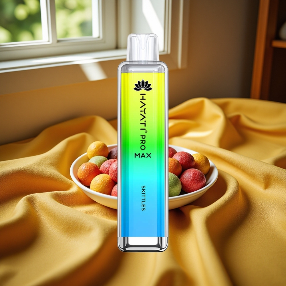 Hayati Pro Max 4000 Puffs Disposable Vape Бонбони Skittles с 5% Никотин и LED Светлина
