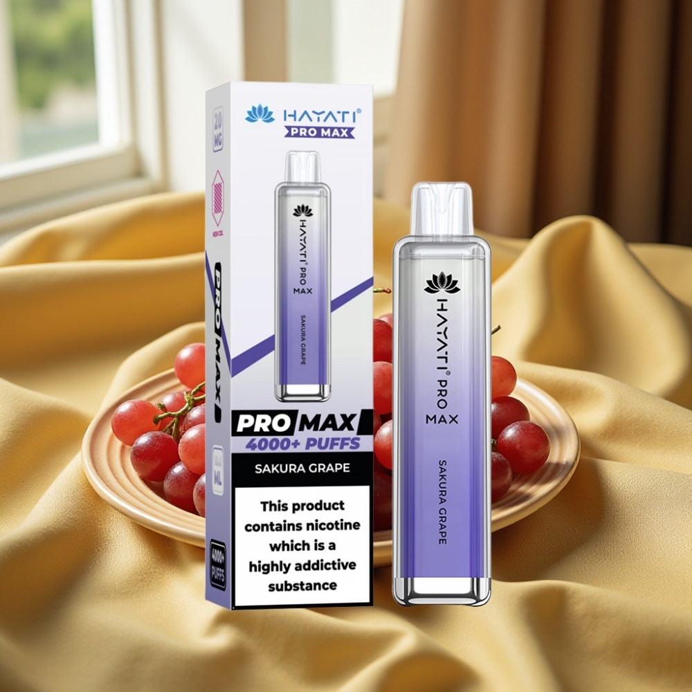 Hayati Pro Max 4000 Puffs Disposable Vape Сакурa Грозде 1400mAh