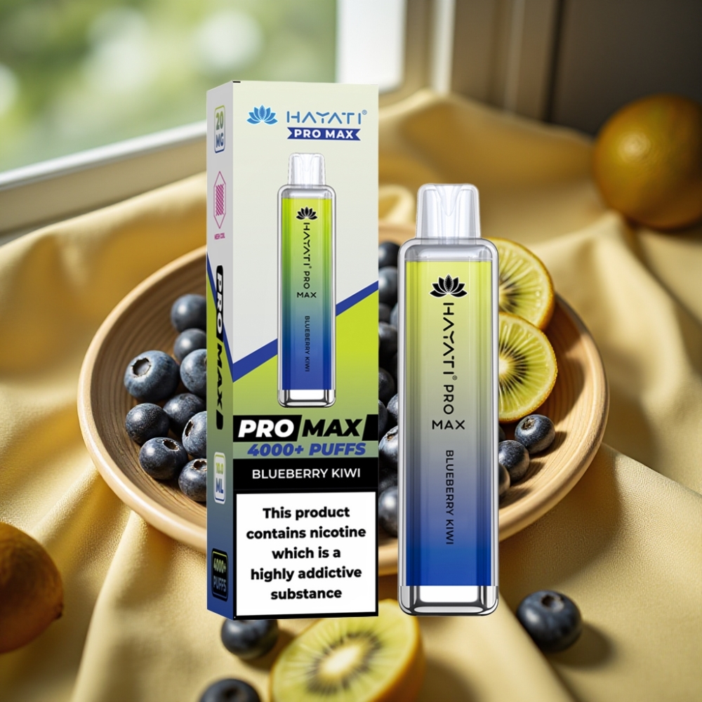Hayati Pro Max 4000 Puffs Rechargeable Disposable Vape Боровинка Киви