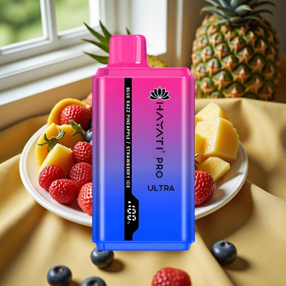 Hayati Pro Ultra 15000 Puffs 850mAh Син Малина Ананас Ягода Лед