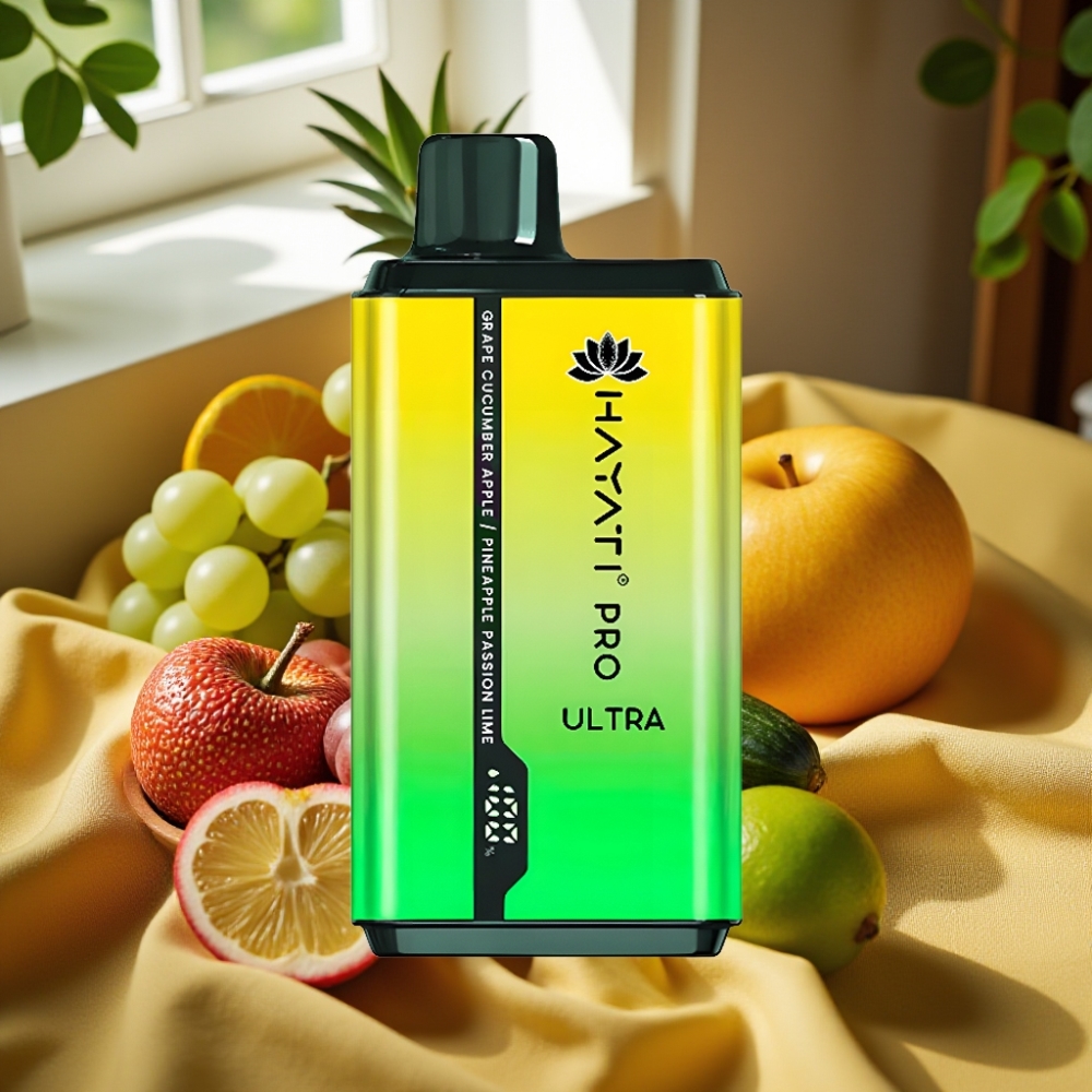 Hayati Pro Ultra 15000 Puffs 850mAh Грозде Краставица Ябълка Ананас Лимец Страст