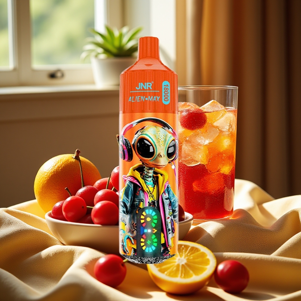 JNR Alien Max 18000 Puffs Smart LED Display Газирана Черешова Кола