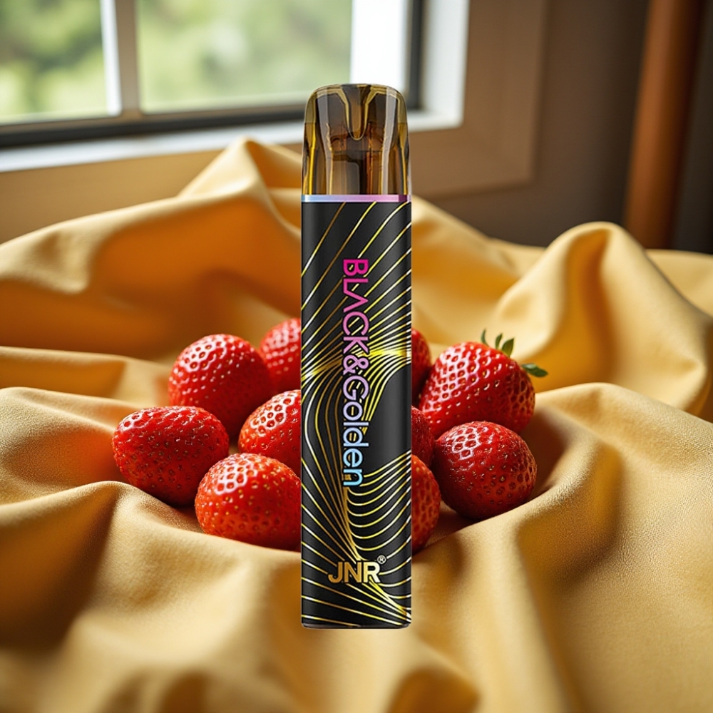 JNR Black&Golden 800 Puffs 2ml Strawberry Ice