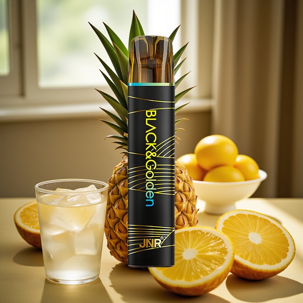 JNR Black&Golden 800 Puffs 550mAh Disposable Vape Ананасов Лед