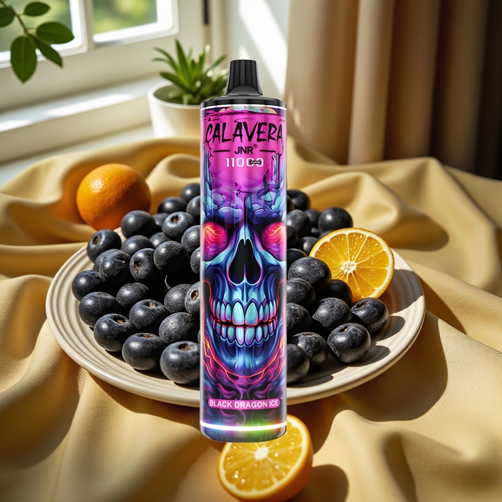 JNR Calavera 11000 Puffs Disposable Vape Черен Дракон Лед Type-C 850mAh