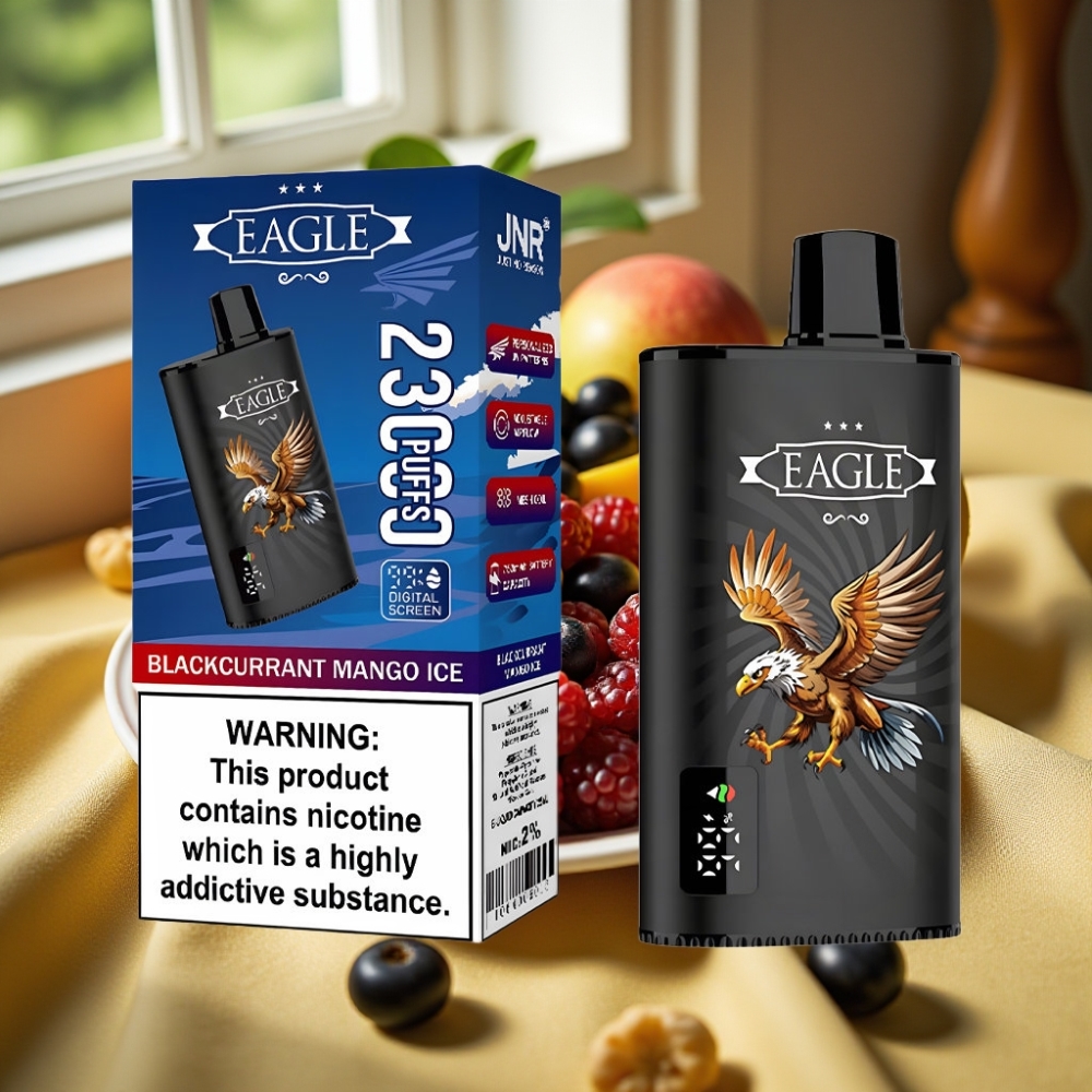 JNR EAGLE Smart 23000 Puffs Disposable Vape Blackcurrant Mango Ice с Digital Screen и Adjustable Airflow