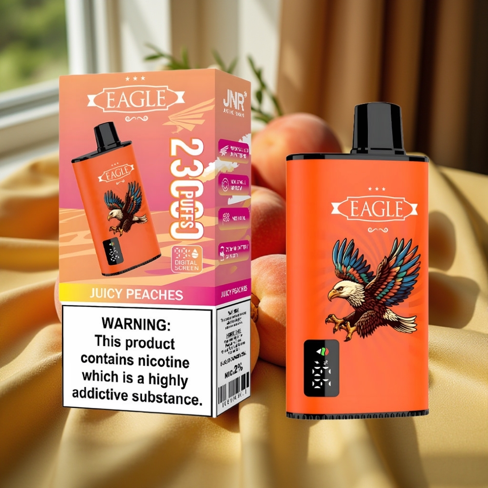 JNR EAGLE Smart 23000 Puffs Disposable Vape Сочни праскови Digital Screen 25ml
