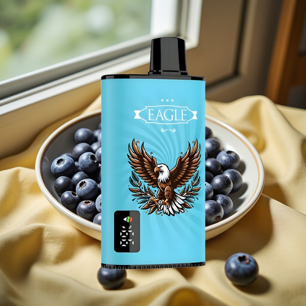 JNR EAGLE Smart 23000 Puffs Disposable Vape Синьо боровинков лед Digital Screen Adjustable Airflow