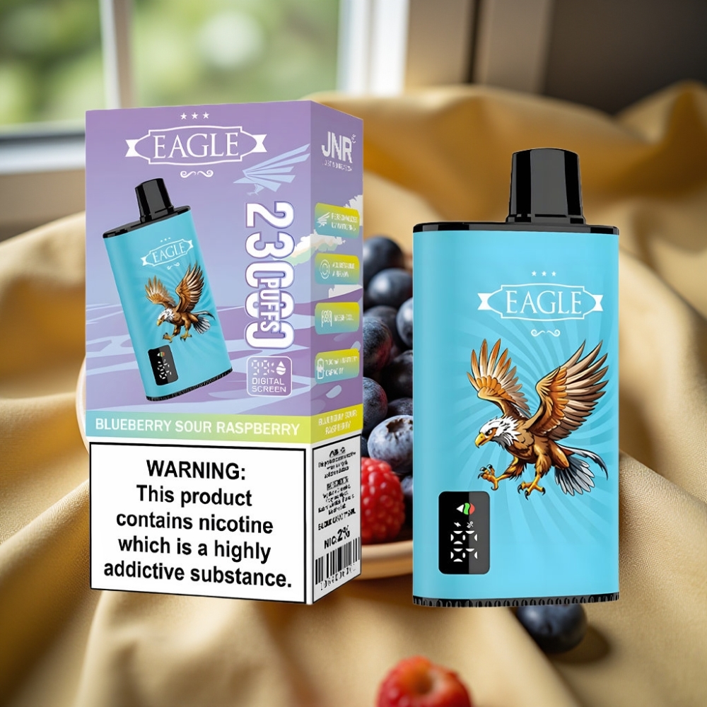JNR EAGLE Smart 23000 Puffs Disposable Vape Синьо Боровинково Кисела Малина Digital Screen Adjustable Airflow