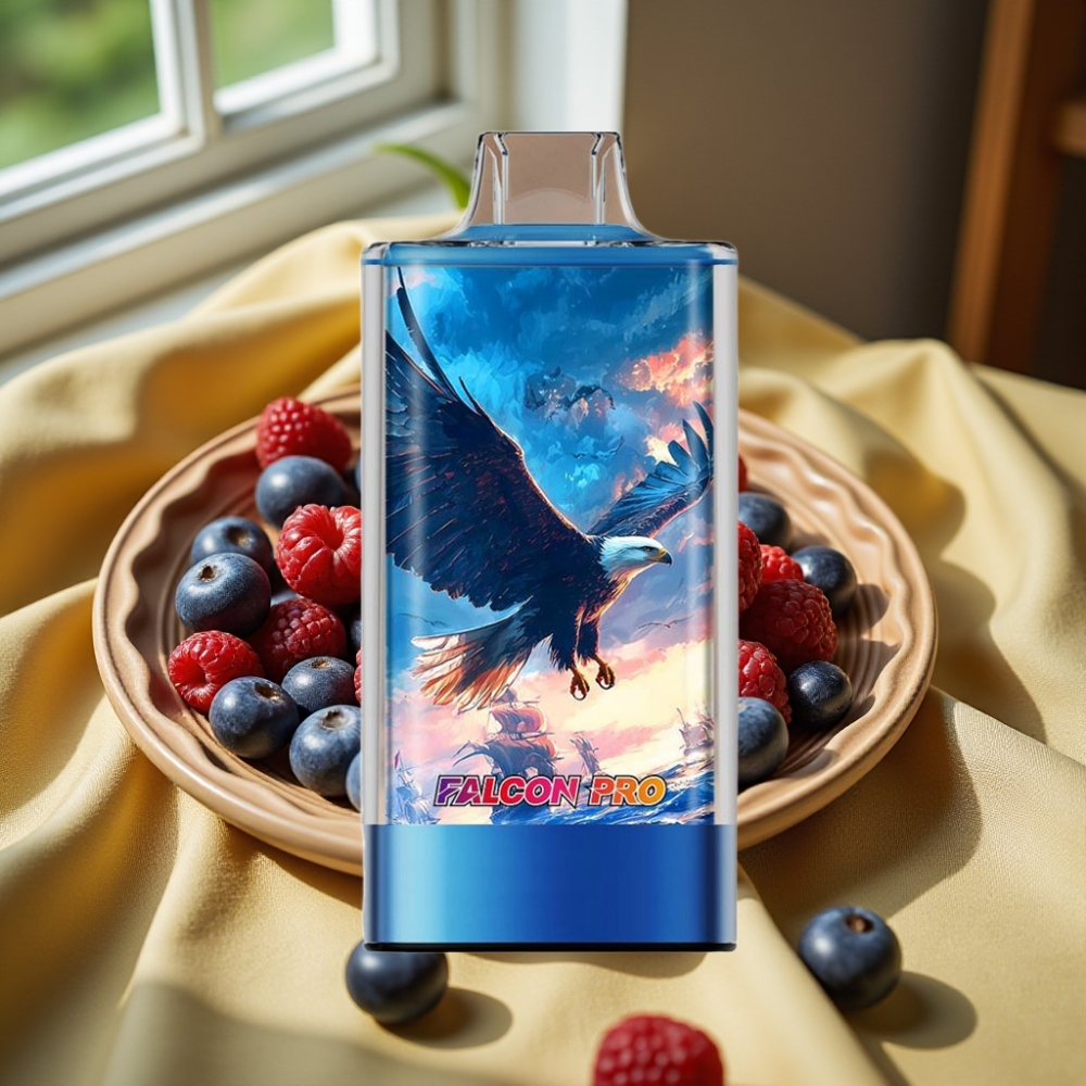 JNR Falcon Pro 28000 Disposable Vape Синьо Малина Череша със Smart Display и USB Type-C