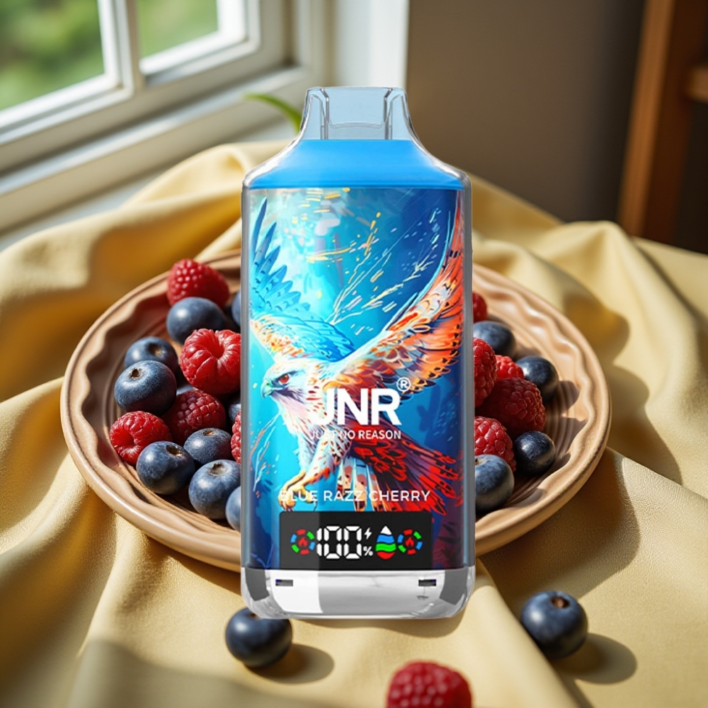 JNR Falcon X 18000 Puffs Dual Mesh Coil Синьо Малина Череша