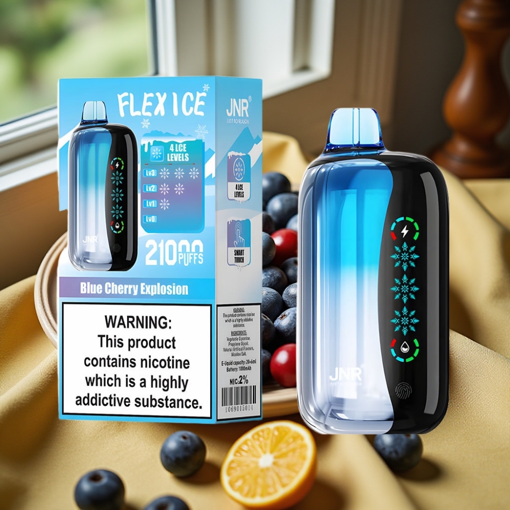 JNR Flex Ice 21000 Puffs Dual Mesh Touch Screen Синьо Черешово Взрив