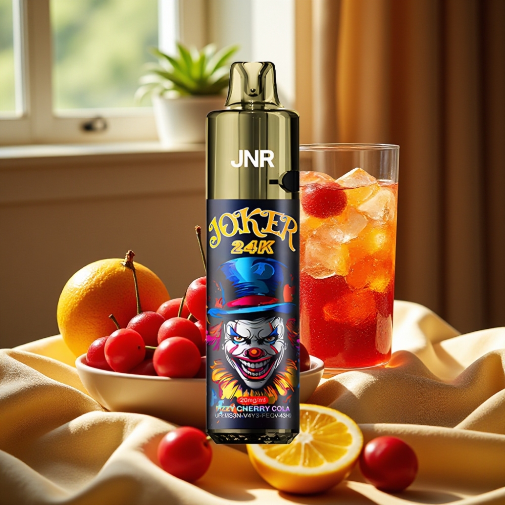 JNR Joker 24000 пуфса Refillable Pod Type-C Charging Газирана Черешова Кола