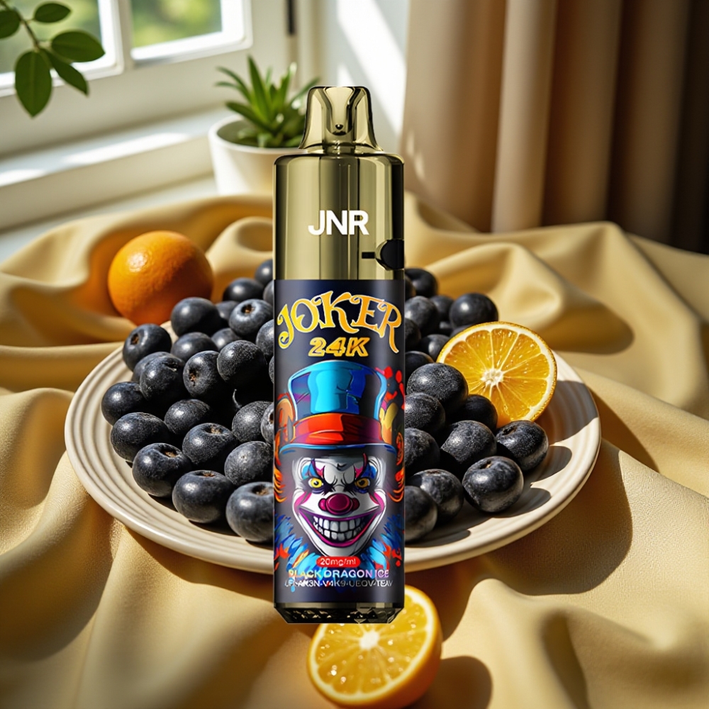 JNR Joker 24K Puffs 2% Nicotine Disposable Vape Черен Дракон Лед
