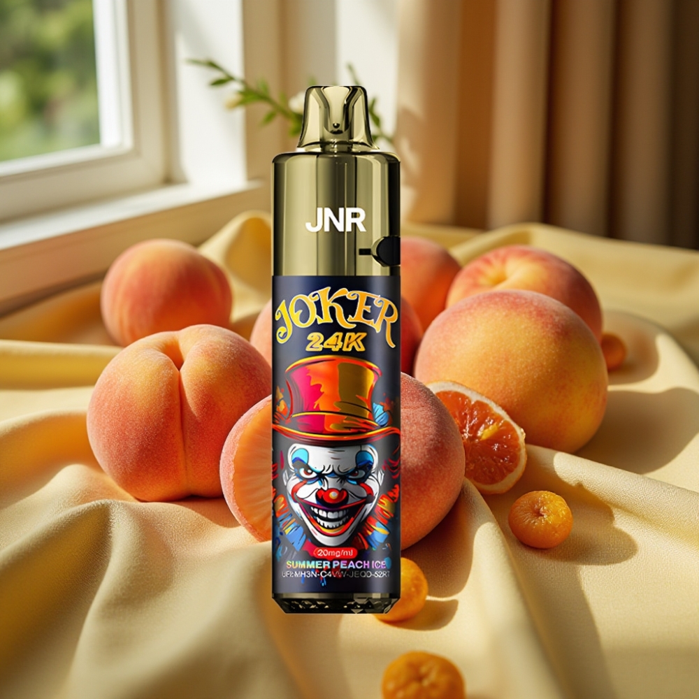JNR Joker 24K Puffs 800mAh Лятна Праскова Лед Disposable Vape