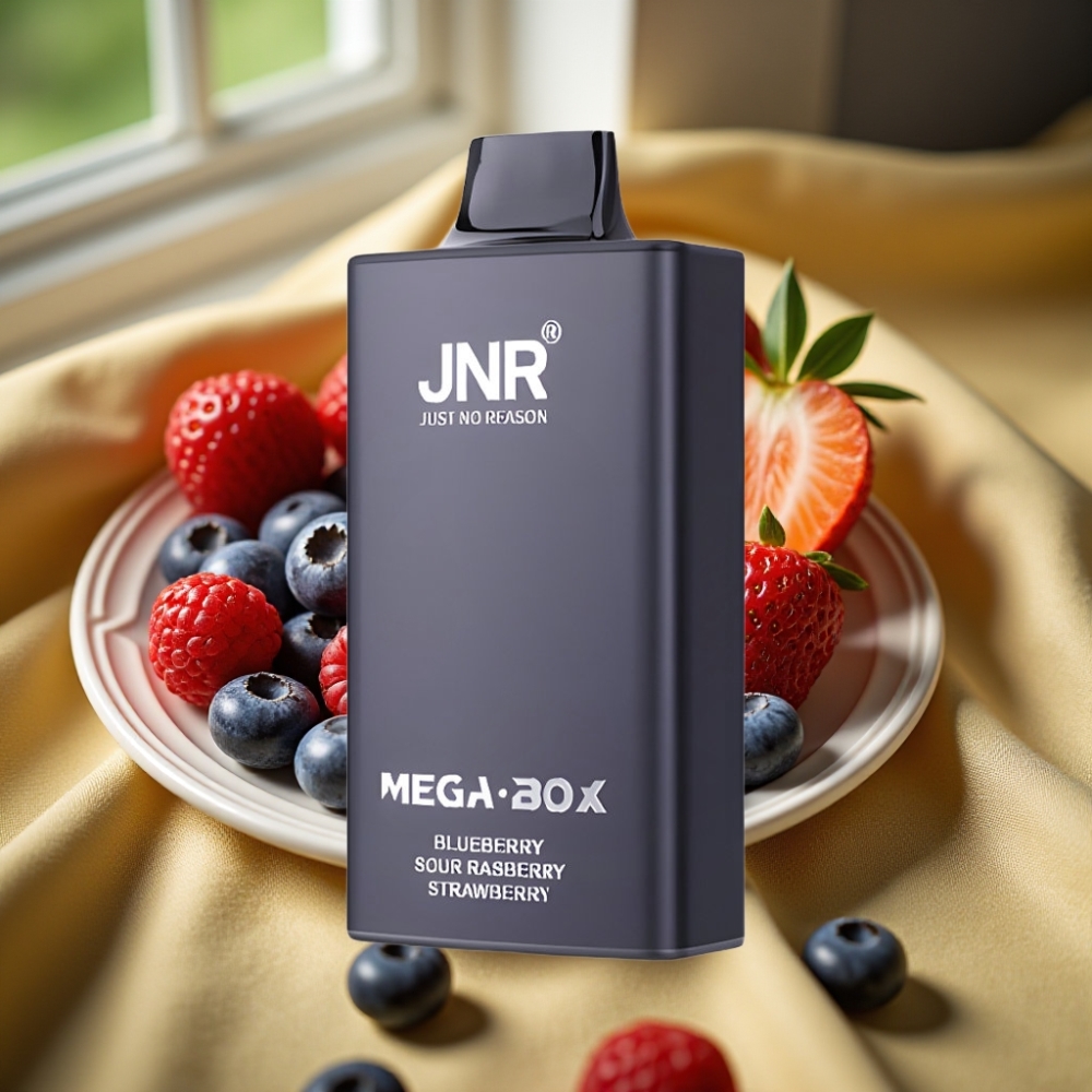JNR Mega Box 25000 Puffs Dual Mesh 30ml Синьа Боровинка Кисела Малина Ягода