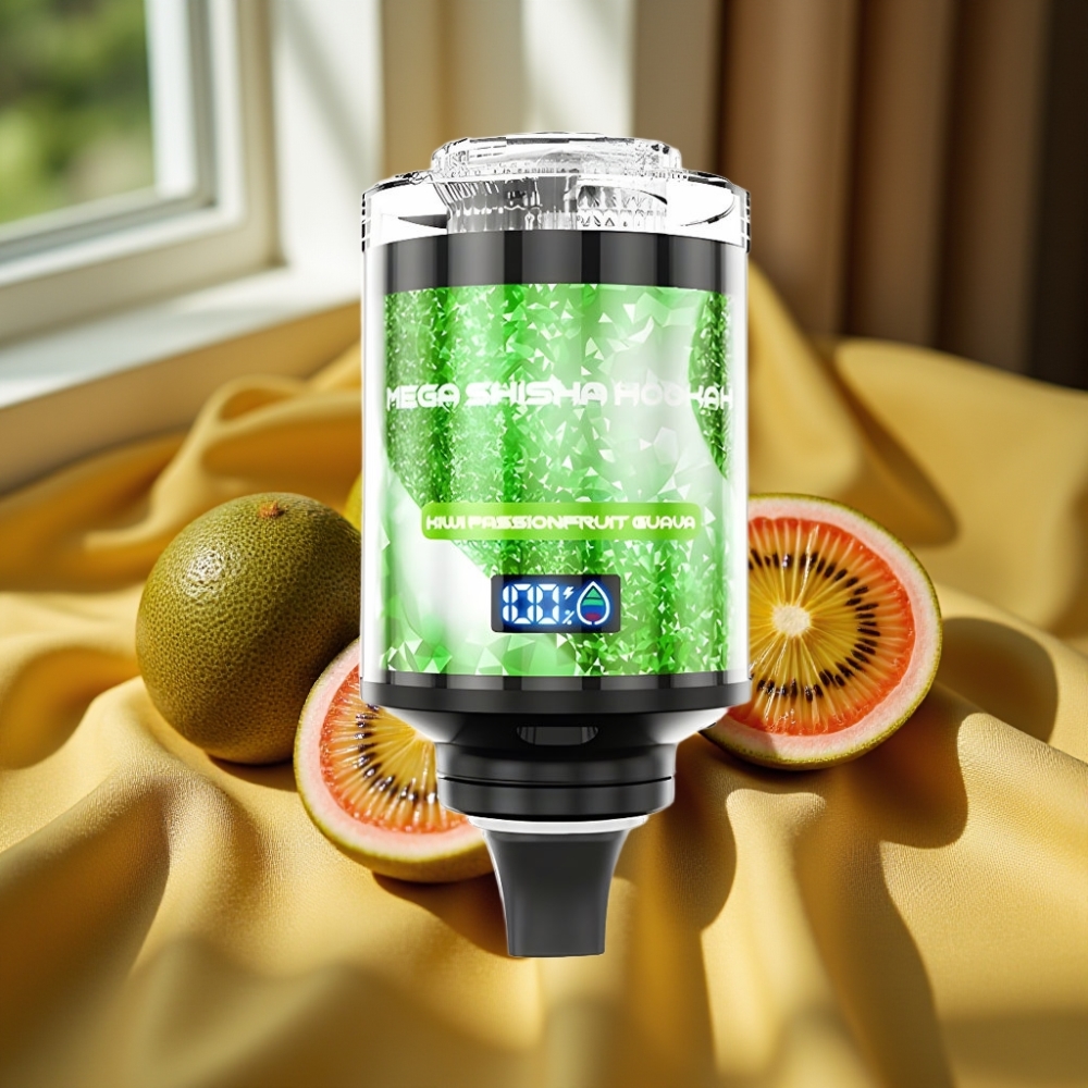 JNR Mega Shisha Hookah 100K Desktop Compatibility Киви Пасънфрут Гуава 60ml 2200mAh