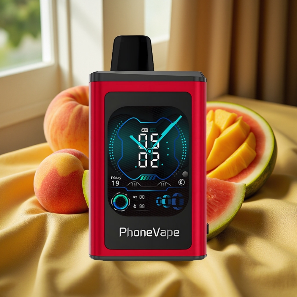JNR PhoneVape 30000 пуфове Disposable Vape Праскова Манго Диня с Turbo Mode и Adjustable Airflow