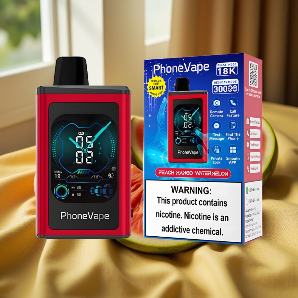 JNR PhoneVape 30000 пуфове Disposable Vape Праскова Манго Диня с Turbo Mode и Adjustable Airflow