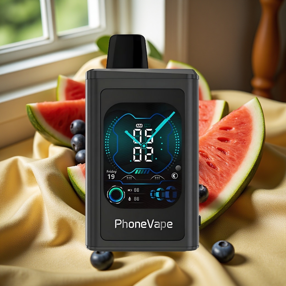 JNR PhoneVape 30000 пуфове Disposable Vape с Type-C зареждане и Диня Боровинка