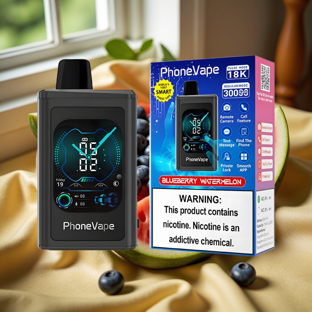 JNR PhoneVape 30000 пуфове Disposable Vape с Type-C зареждане и Диня Боровинка