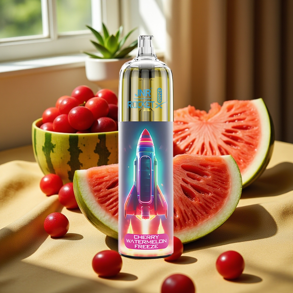 JNR Rocket-X 12400 Puffs Disposable Vape Череша Диня Замразяване с RGB светлини и Type-C бърз заряд