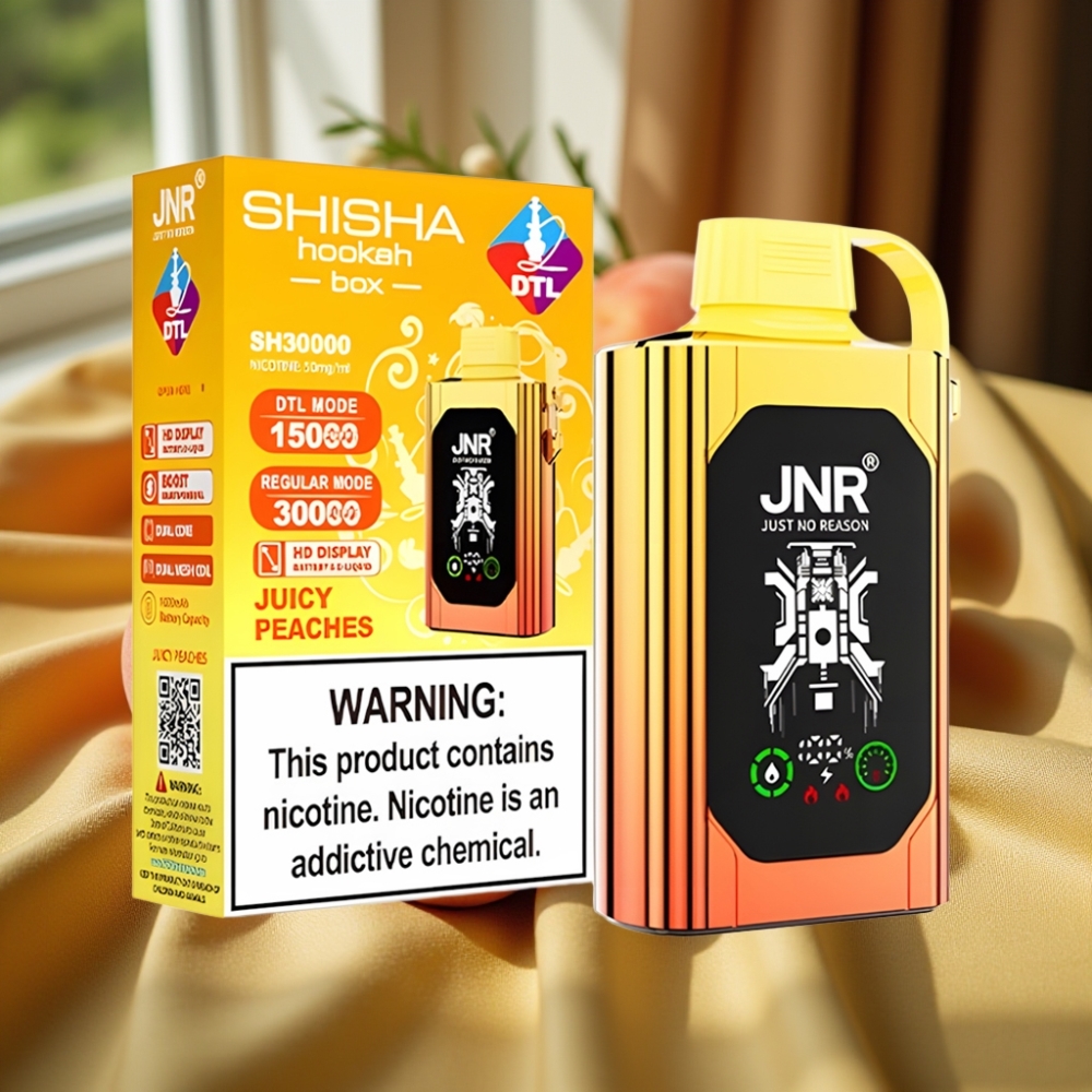 JNR Shisha Hookah Box 20500 Puffs 25ml Dual Mesh Сочни Праскови