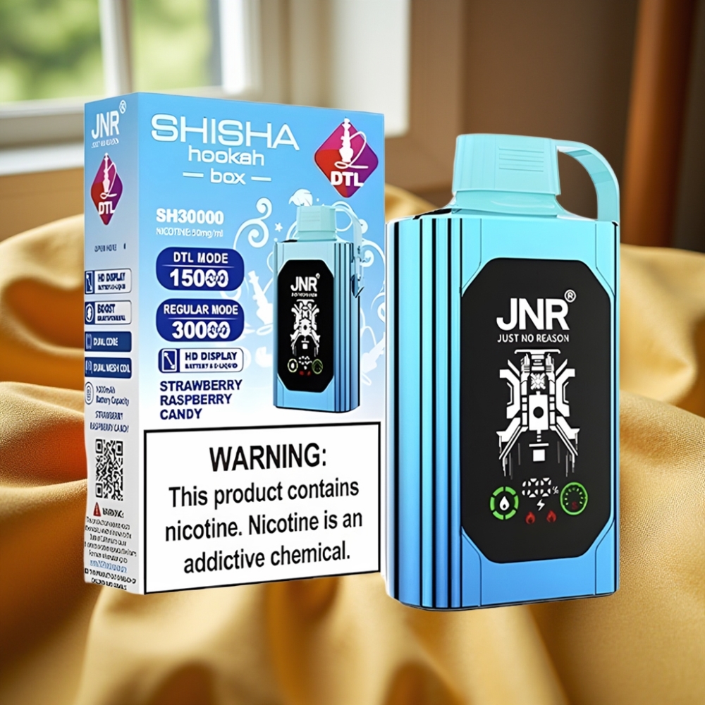 JNR Shisha Hookah Box 20500 Puffs Dual Mesh Coil Ягода-Малинов Бонбон